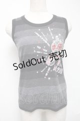 PEACE NOW / プリントタンクトップ  黒 S-25-05-28-040-PU-TS-HR-ZS