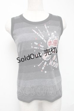 画像1: PEACE NOW / プリントタンクトップ  黒 S-25-05-28-040-PU-TS-HR-ZS