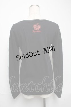 画像2: ALGONQUINS / クラウンプリント長袖カットソー  黒 S-25-05-28-041-AL-TO-HR-ZS