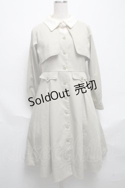 画像1: Fi.n.t  / ステッチ使いクレリックレイヤードワンピース  カーキ S-25-05-28-046-LO-OP-HR-ZS