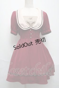 画像1: Amavel / セーラーデザインワンピース  ワイン S-25-05-28-056-CA-OP-AS-ZS