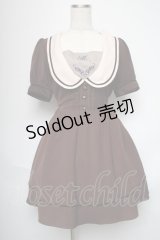 Amavel / セーラーデザインワンピース  ブラウン S-25-05-28-057-CA-OP-AS-ZS
