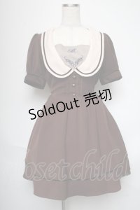 Amavel / セーラーデザインワンピース  ブラウン S-25-05-28-057-CA-OP-AS-ZS
