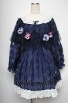 画像1: 【SALE】Swankiss / パンジーチュールワンピース  紺 S-25-05-28-059-CA-OP-HR-ZT302 (1)