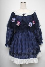 画像1: 【SALE】Swankiss / パンジーチュールワンピース  紺 S-25-05-28-059-CA-OP-HR-ZT302 (1)