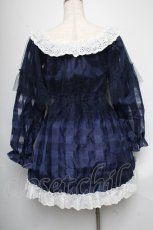 画像2: 【SALE】Swankiss / パンジーチュールワンピース  紺 S-25-05-28-059-CA-OP-HR-ZT302 (2)