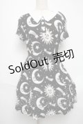 KILL STAR / 太陽×月ワンピース  黒 S-25-05-28-063-SL-OP-HR-ZS