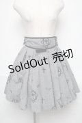 Amavel / クロスフロッキーグレンチェックスカート  グレー　 S-25-05-28-065-CA-SK-HR-ZS