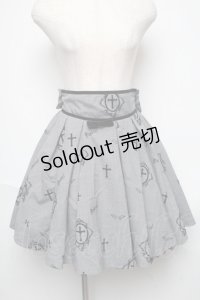 Amavel / クロスフロッキーグレンチェックスカート  グレー　 S-25-05-28-065-CA-SK-HR-ZS