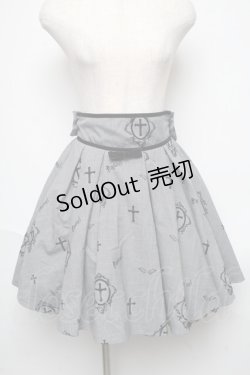 画像1: Amavel / クロスフロッキーグレンチェックスカート  グレー　 S-25-05-28-065-CA-SK-HR-ZS