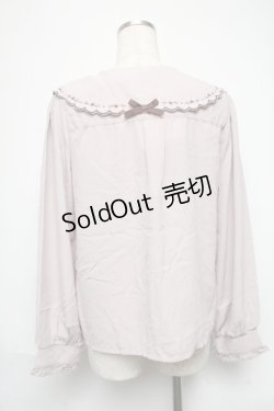 画像2: axes femme POETIQUE / フラワー刺繍スカラップ襟ブラウス  ベージュ S-25-05-28-025-AX-BL-AS-ZS