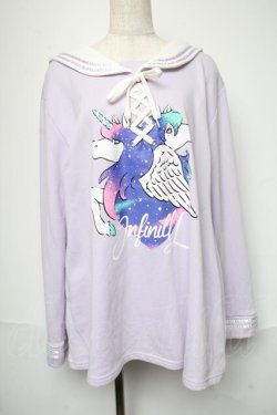 画像1: LISTEN FLAVOR / ユニコーンセーラーワンピース  ラベンダー S-25-05-28-027-PU-OP-HR-ZS
