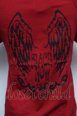 画像3: PEACE NOW / プリントｘダメージ半袖パーカー  赤 S-25-05-28-029-PU-TO-HR-ZS