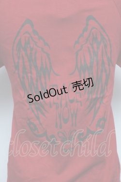 画像3: PEACE NOW / プリントｘダメージ半袖パーカー  赤 S-25-05-28-029-PU-TO-HR-ZS