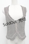 axes femme / アンティーク風フック釦ベスト  ブラウン S-25-05-28-032-AX-TO-HR-ZS