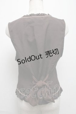 画像2: axes femme / アンティーク風フック釦ベスト  ブラウン S-25-05-28-032-AX-TO-HR-ZS
