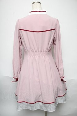 画像2: Amavel / フィット&フレアチャイナワンピース  ピンク S-25-05-29-041-CA-OP-HR-ZS