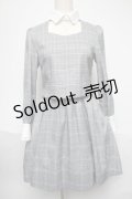 Ank Rouge / グレンチェックワンピース  グレー S-25-05-29-044-CA-OP-HR-ZS