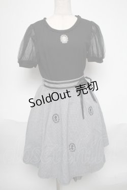 画像1: axes femme POETIQUE / ローズフレームドッキングワンピース  黒ｘ白 S-25-05-29-046-AX-OP-AS-ZS