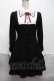画像1: Amavel / クロス刺繍ヨーク配色ワンピース  黒 S-25-05-29-049-CA-OP-HR-ZS (1)