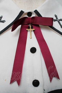 画像3: Amavel / クロス刺繍ヨーク配色ワンピース  黒 S-25-05-29-049-CA-OP-HR-ZS