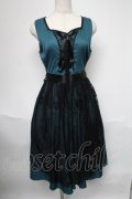 axes femme POETIQUE / ディアンドルデザインワンピース  グリーン S-25-05-29-055-AX-OP-AS-ZS