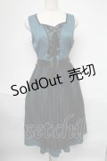 axes femme POETIQUE / ディアンドルデザインワンピース  グリーン S-25-05-29-055-AX-OP-AS-ZS