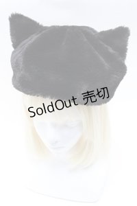 LOLITA / ファー耳ハット  黒 S-25-05-29-007-LO-AC-HR-ZS