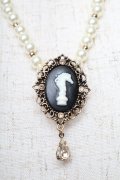 axes femme / カメオネックレス  黒 S-25-05-29-017-AX-AC-AS-ZS