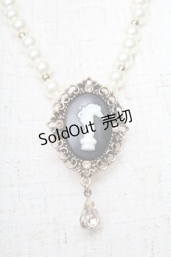 画像1: axes femme / カメオネックレス  黒 S-25-05-29-017-AX-AC-AS-ZS