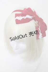 ALICE and the PIRATES / A/Pローズレースのグログランリボンカチューシャ  赤 S-25-05-29-023-PA-AC-AS-ZS