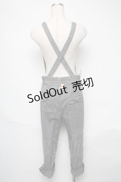 画像2: Ank Rouge / グレンチェックサス付パンツ  グレー S-25-05-31-062-CA-PA-AS-ZS
