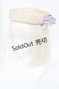 LOLITA / 麦わらトーク帽  ベージュ S-25-05-31-008-LO-AC-AS-ZS