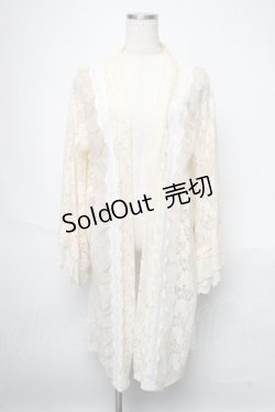 画像1: Favorite / 総レースの着物袖カーディガン  オフ S-25-05-31-027-LO-BL-AS-ZS