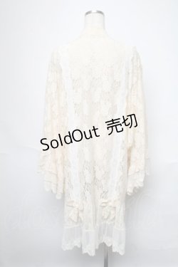 画像2: Favorite / 総レースの着物袖カーディガン  オフ S-25-05-31-027-LO-BL-AS-ZS