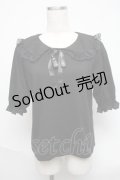 m petit by misako / 丸襟プルオーバー  黒 S-25-05-31-030-LO-TO-AS-ZS