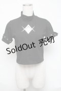 REFLEM / メタリックロゴハイネッククロップドTシャツ  黒 S-25-05-31-033-PU-TO-AS-ZS