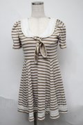 Tralala / カットワンピース  ベージュｘ白 S-25-05-31-039-LO-OP-AS-ZS