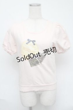 画像1: Ank Rouge / プリントカットソー  ピンク S-25-05-31-040-CA-TO-AS-ZS