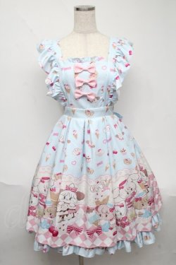 画像1: axes femme kawaii / ダイナーカフェジャンパースカート  サックス S-25-05-31-043-AX-OP-HR-ZS