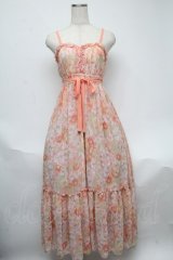 LIZ LISA / 花柄シフォンワンピース  オレンジ S-25-05-31-045-LO-OP-AS-ZS
