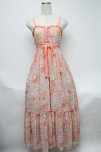 LIZ LISA / 花柄シフォンワンピース  オレンジ S-25-05-31-045-LO-OP-AS-ZS