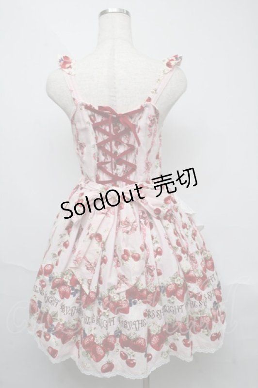 画像2: BABY,THE STARS SHINE BRIGHT / Strawberry’s Heart Drops ジャンパースカートII  ピンク S-25-05-31-047-BA-OP-AS-ZS (2)