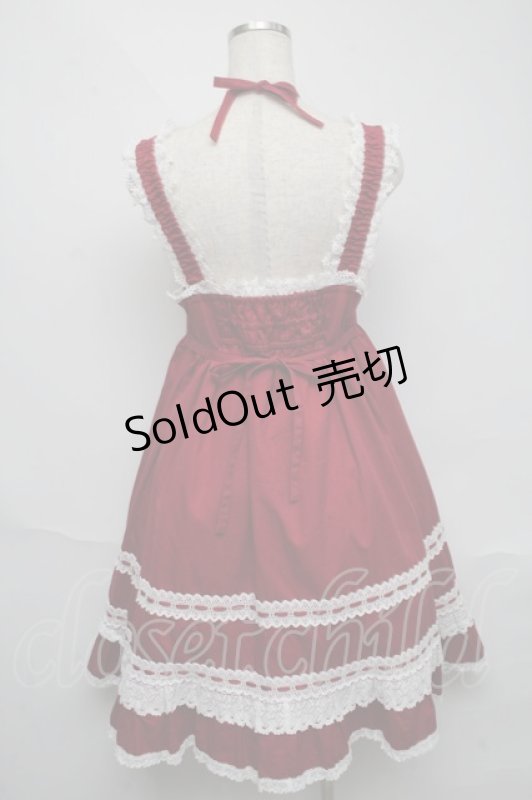 画像2: BABY,THE STARS SHINE BRIGHT / ベビードールジャンパースカート  エンジ S-25-05-31-050-BA-OP-HR-ZS (2)