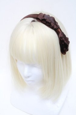 画像1: m petit by misako / TT*AMリボンカチューシャ  茶 S-25-06-01-005-LO-AC-HR-ZS