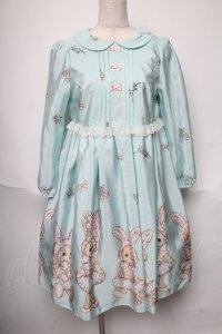 Emily Temple cute / Sister Bearワンピース  サックス×ピンク S-25-06-01-038-ET-OP-AS-ZS