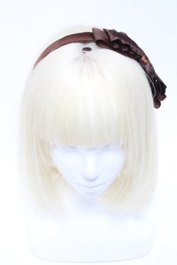 画像2: m petit by misako / TT*AMリボンカチューシャ  茶 S-25-06-01-005-LO-AC-HR-ZS