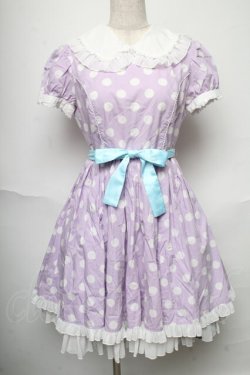 画像1: Angelic Pretty / French Dot Dreamワンピース  ラベンダー S-25-06-01-044-AP-OP-HR-ZS