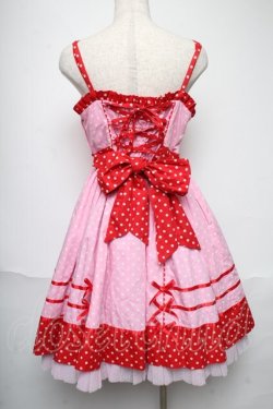 画像2: Angelic Pretty / Candy Popジャンパースカート  ピンクｘ赤 S-25-06-01-047-AP-OP-AS-ZS