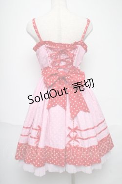 画像2: Angelic Pretty / Candy Popジャンパースカート  ピンクｘ赤 S-25-06-01-047-AP-OP-AS-ZS